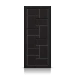 24 in. x 80 in. Hollow Core Black Stained Composite MDF Interior Door Slab