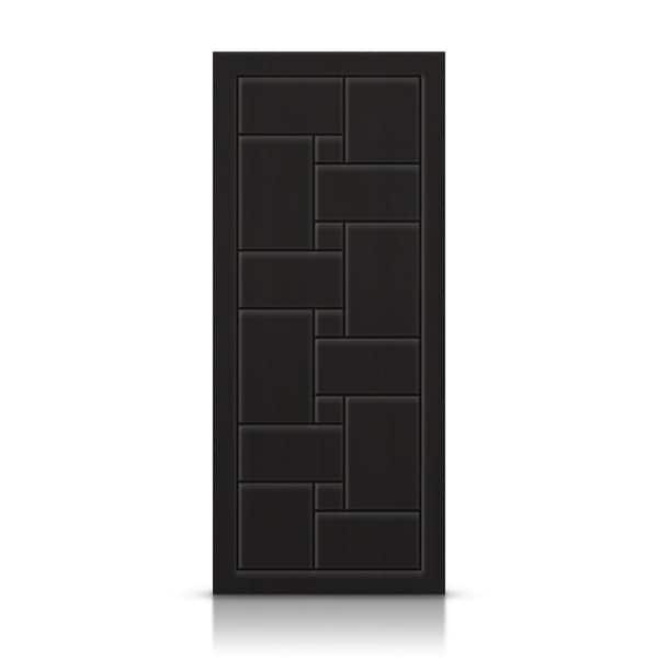 CALHOME 42 in. x 96 in. Hollow Core Black Painted Composite MDF Interior Door Slab