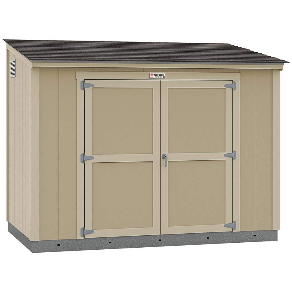 Tuff Shed Tahoe Series Skyline Installed Storage Shed 6 ft. x 10 ft. x 8 ft. 3 in. L2 Unpainted (60 sq. ft.), Beige -  6x10 L2 S1 NP