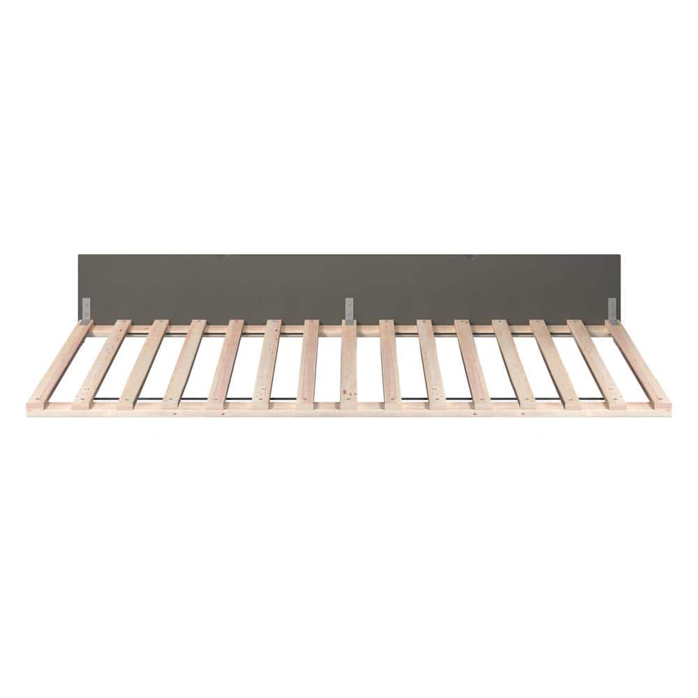 Nantucket Twin Gray Wood Frame Platform Trundle Bed