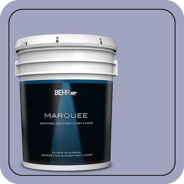 BEHR MARQUEE 5 gal. #630D-4 Ruffled Iris Satin Enamel Exterior Paint & Primer