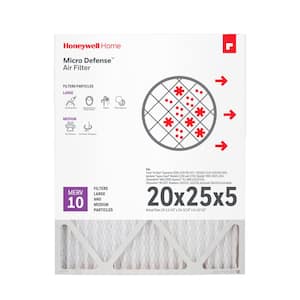20 x 25 x 5 Pleated Furnace Air Filter FPR 8, MERV 10 (2-Pack)