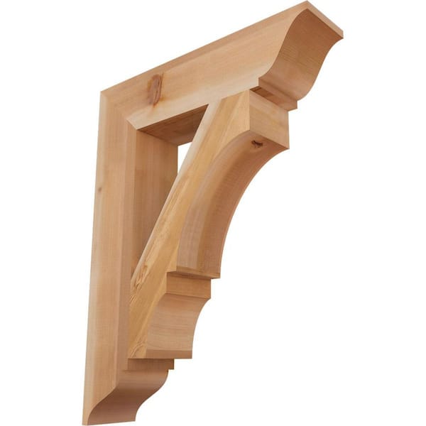 Ekena Millwork 5.5 in. x 34 in. x 26 in. Western Red Cedar Balboa Traditional Smooth Bracket