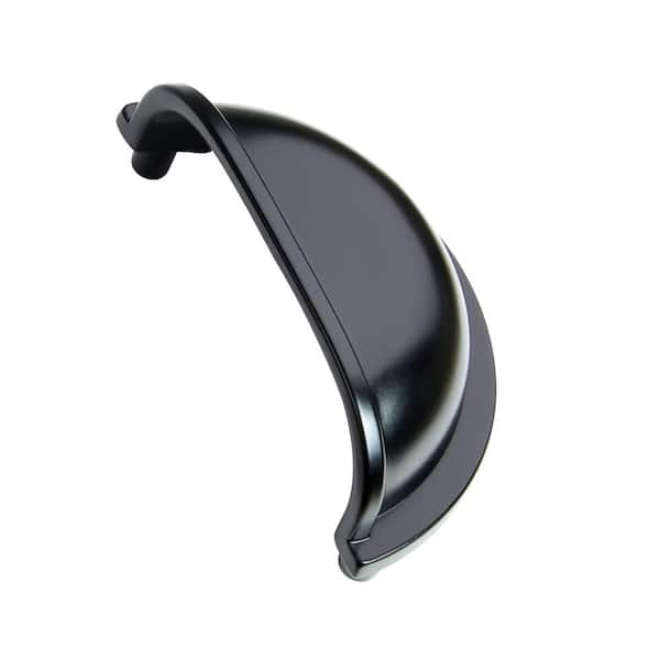 3 in. (76 mm) Center-to-Center Flat Black Traditional Bin Cup Drawer Pull (10-Pack) 3 in. (76 mm) Center-to-Center Flat Black Traditional Bin Cup Drawer Pull (10-Pack)