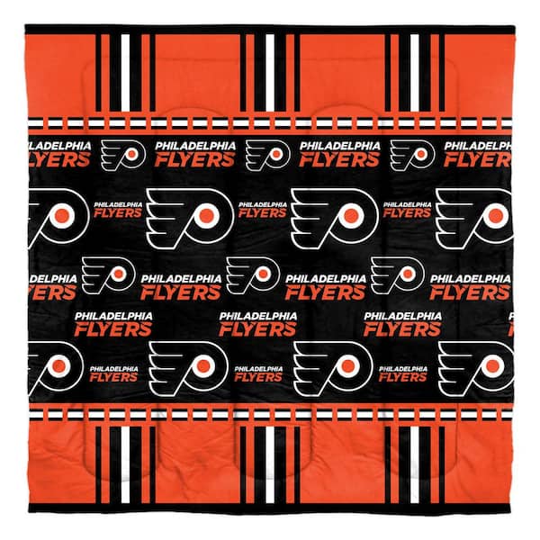 THE NORTHWEST GROUP 5-Piece Multi Colored Philadelphia Flyers Rotary Queen Size Polyester Bed in a Bag Set