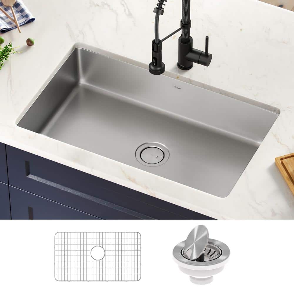Dex 32-inch Stainless Steel Single Bowl Undermount Kitchen Sink