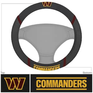 NFL - Washington Commanders Embroidered Steering Wheel Cover in Black - 15in. Dia.