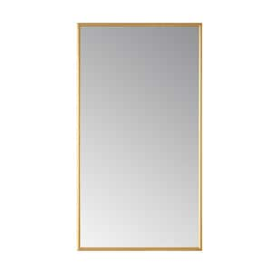 Viella 17.7 in. W x 32 in. H Rectangular Aluminum Framed Wall Bathroom Vanity Mirror in Gold