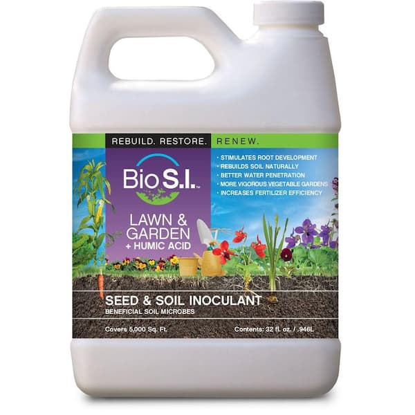 Bio SI Lawn and Garden Plus Humic Acid 32 fl. oz. Organic Seed and Soil Innoculant