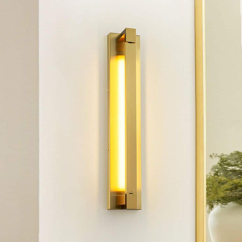 Noah 23.6 in. 1-Light Brushed Gold Linear Dimmable LED Vanity Light price history on PriceWatchPro