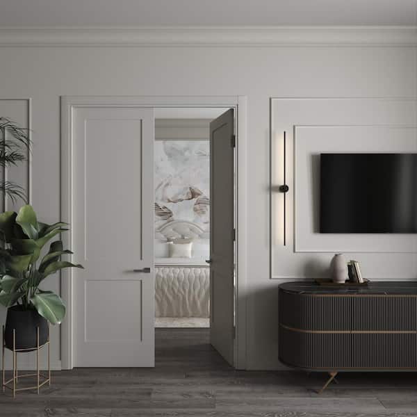 RESO 36 in. x 96 in. Bi-Parting Solid Core Primed White Composite