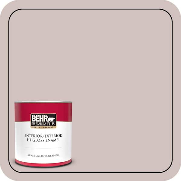BEHR PREMIUM PLUS 1 qt. #N130-2 Ash Rose Hi-Gloss Enamel Interior/Exterior Paint & Primer