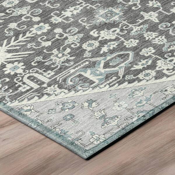 Chantille Machine Washable Indoor/Outdoor Abstract ACN3050 Gray 5 ft. x 7 ft. 6 in. Area Rug
