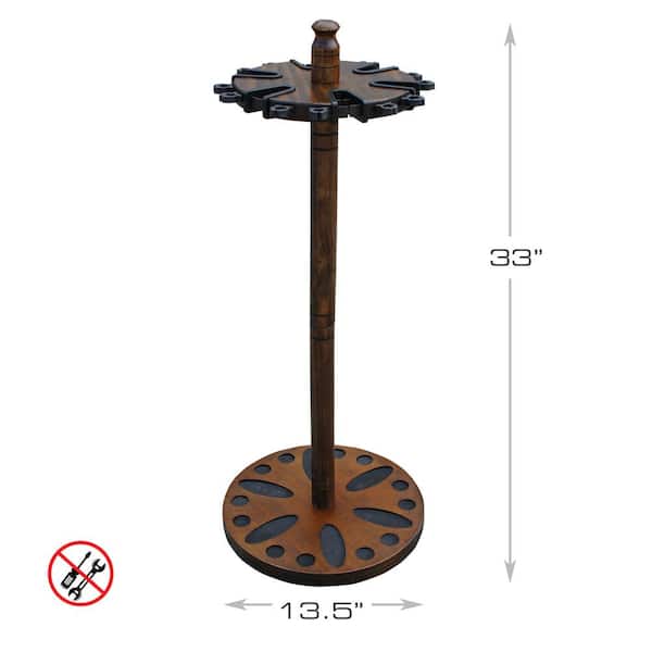 Rush Creek Creations Round 24 Fishing Rod Rack with Dual Rod Clips