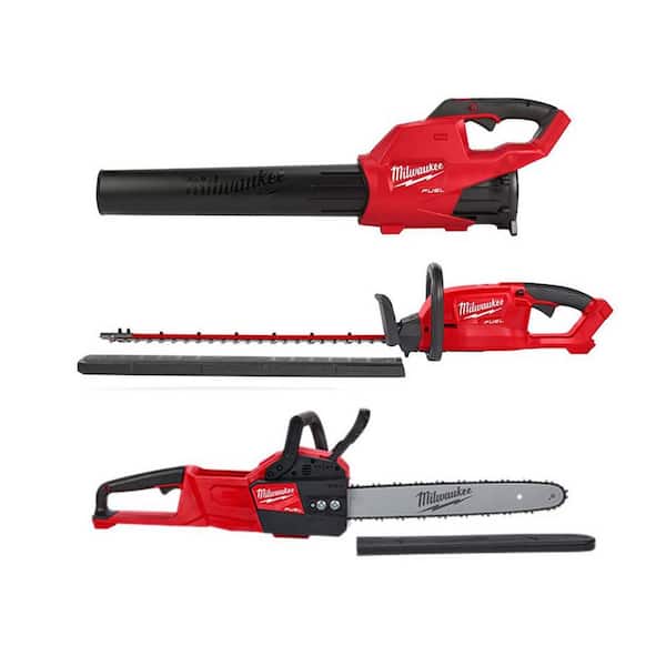 Milwaukee M18 FUEL 18V Cordless Lithium Ion Blower/Chainsaw/Hedge Trimmer Combo Kit (3-Tool)