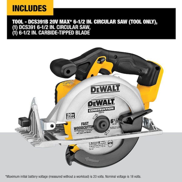 20-Volt MAX Brushless Cordless 6-1/2 in. Circular Saw (Tool-Only) 20-Volt MAX Brushless Cordless 6-1/2 in. Circular Saw (Tool-Only)