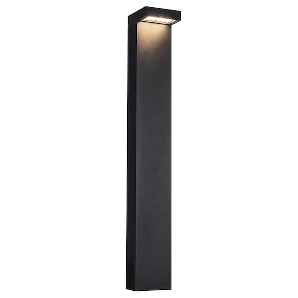 Evans 36 in. 1-Light 24-Watt Black 120-Volt 2500 Lumens Hardwired Integrated LED Exterior Landscape Bollard