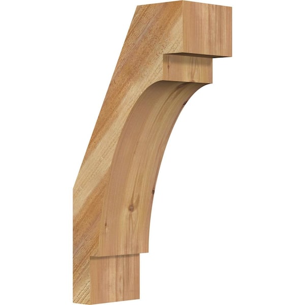 Ekena Millwork 6"W x 12"D x 24"H Merced Rough Sawn Knee Brace, Western Red Cedar