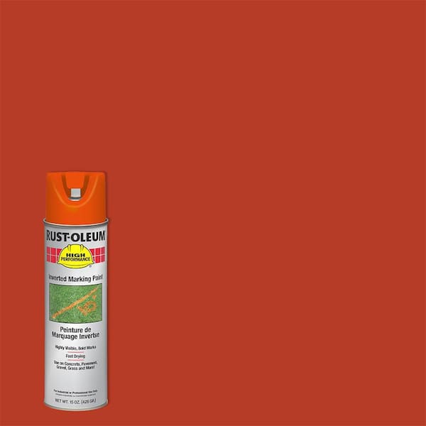 Rust-Oleum 15 oz. V2300 Alert Orange Inverted Striping Spray Paint ...