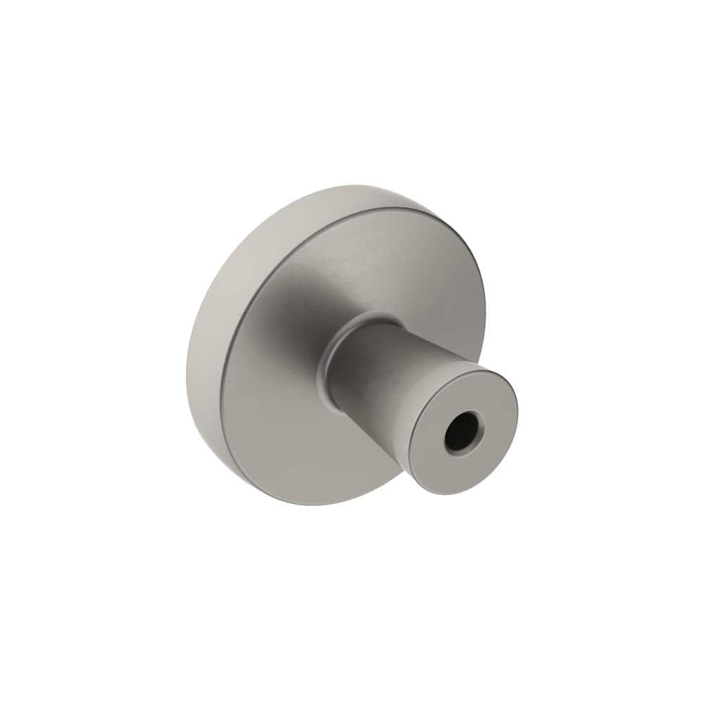 Brushed Nickel Round Modern Cabinet Knob with Mounting Hardware
