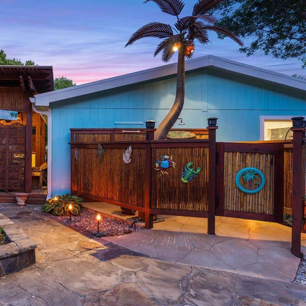 Caramel Brown Bamboo Fence Panel, 4' x 8'