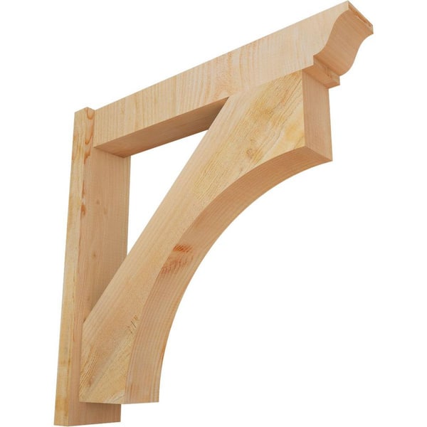 Ekena Millwork 6 in. x 30 in. x 30 in. Douglas Fir Westlake Traditional Rough Sawn Outlooker