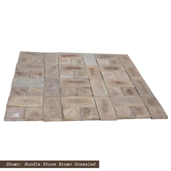 Natural Concrete Products Co 72 sq. ft. Concrete Rundle Stone Brown Paver  Kit RUNB - The Home Depot