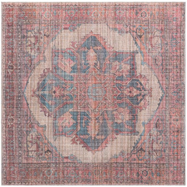 Nostalgia Ella Antique Beige 7 ft. Square Machine Washable Area Rug