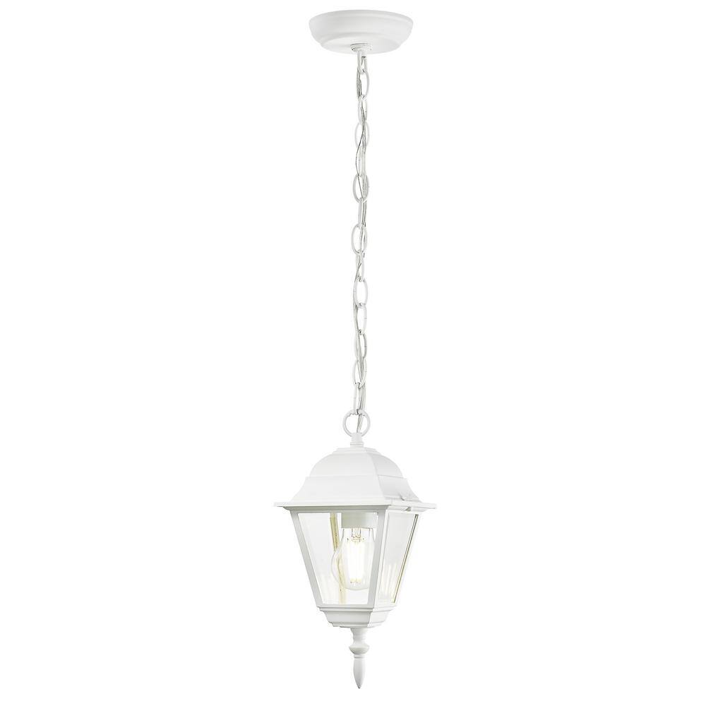Builder's Choice Collection 1-Light Textured White Outdoor Hanging-Mount Lantern price history on PriceWatchPro