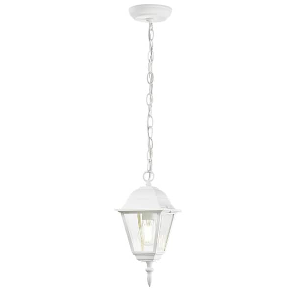 Acclaim Lighting Builder's Choice Collection 1-Light Textured White Outdoor Hanging-Mount Lantern