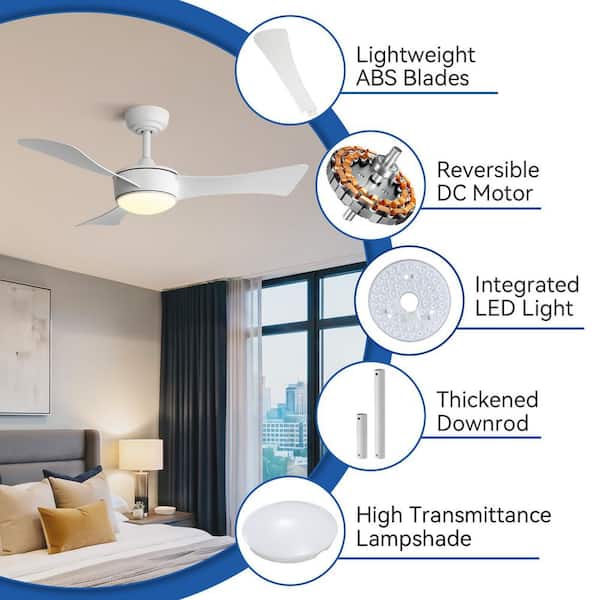 Sofucor 42 in. Indoor/Outdoor Easy Install Modern White Standard