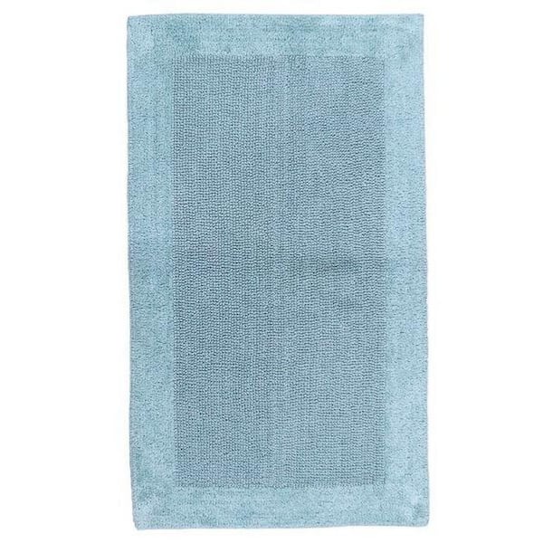 CASTLE HILL LONDON Bella Napoli Light Blue 20 in. x 30 in. Reversible Bath Rug