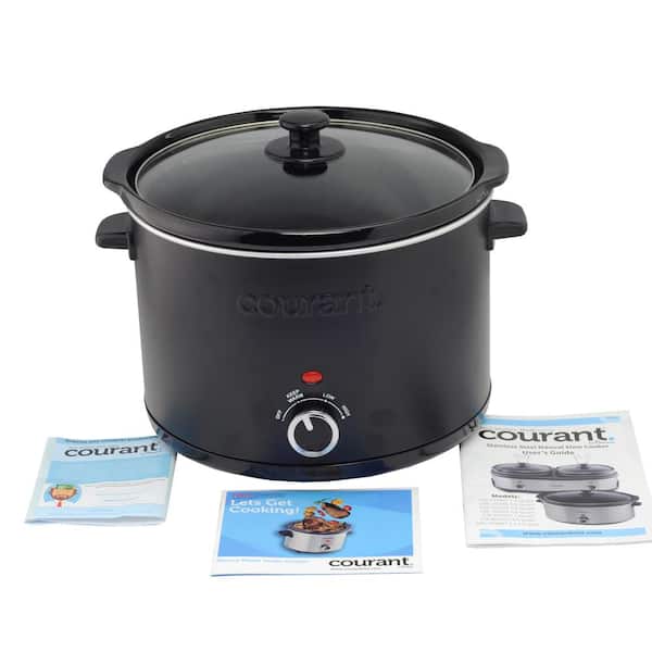 KENMORE Kenmore 5 qt (4.7L) Slow Cooker, Black and Grey, Compact Countertop  Cooking, Simple Dial Control KKSC5QB - The Home Depot