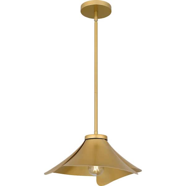 Quoizel Wisp 100-Watt 1-Light Light Gold Pendant Light
