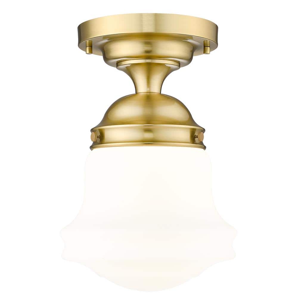Vaughn 10.5 In. Luxe Gold Flush Mount with Matte Opal Glass Shade with No B