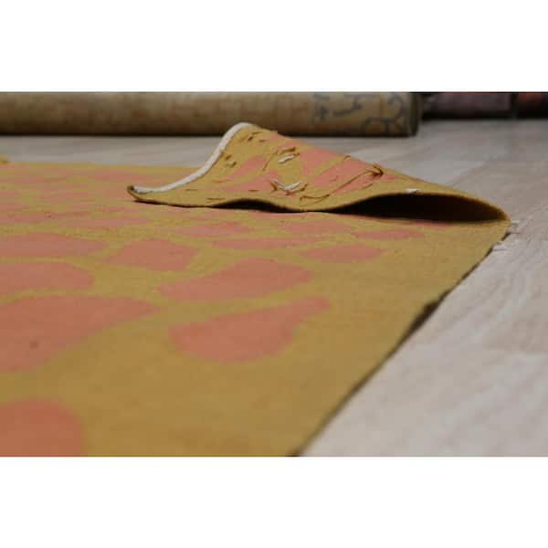 Rust 6 ft. x 8 ft. Handwoven Wool Modern Flat Weave Area Rug