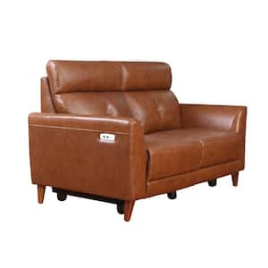 Brevo Camel Leather Standard (No Motion) Recliner with Power Reclining