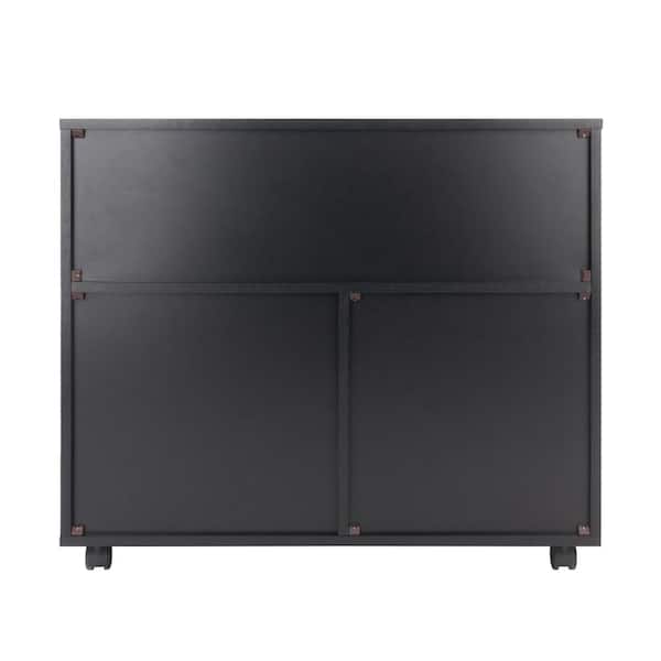 Halifax Black Mobile Cabinet 3-Sections 20633 - The Home Depot