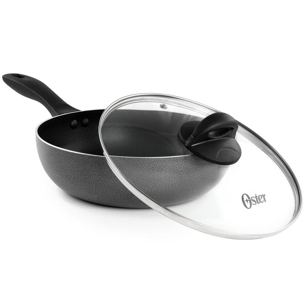 Granite Grey 9.5 Inch Non Stick Aluminum Wok with Lid