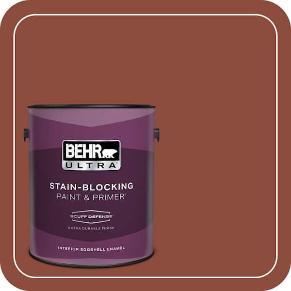 BEHR ULTRA 1 gal. #QE-14 Spiced Red Extra Durable Eggshell Enamel Interior Paint & Primer