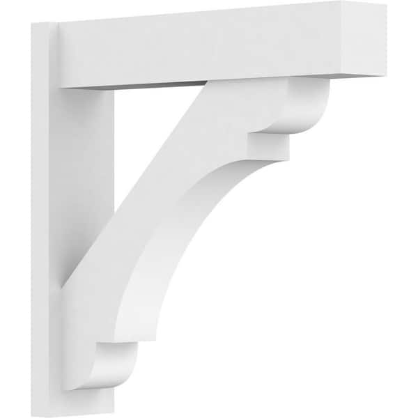 Ekena Millwork Olympic 7 in. W x 30 in. H x 30 in. D Signature Urethane Polyurethane Outlooker with Block Ends