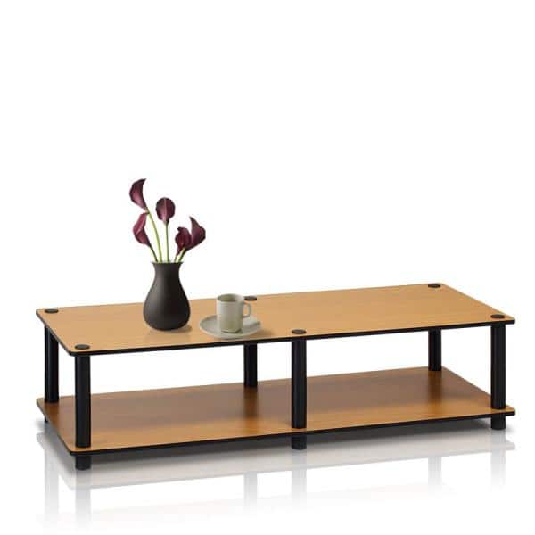 Dark Cherry/Black FURINNO Toolless TV Stands one size 