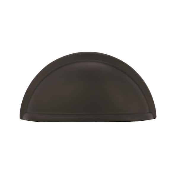 Cup Pulls 3 in. (76mm) Traditional Matte Black Cabinet Cup Pull