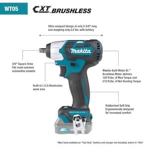 12V max CXT Lithium-Ion Brushless Cordless 3/8 in. sq. Drive Impact Wrench Kit (2.0 Ah)