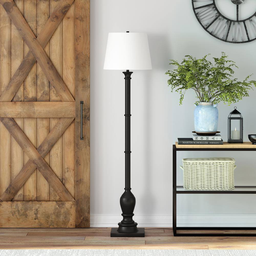 Arcadian Bronze Arc Floor Lamp with Empire Shade