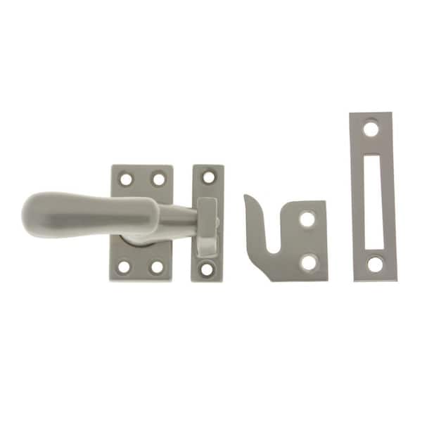 Satin Nickel Solid Brass Larger Window Sash Lock with Casement Fastner