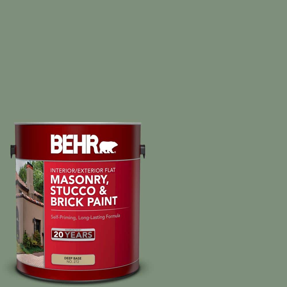 1 gal. #MS-60 Desert Sage Flat Interior/Exterior Masonry, Stucco and Brick 
