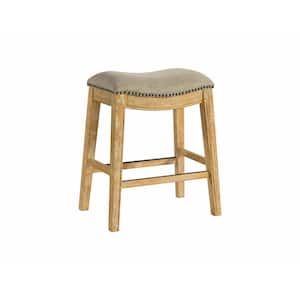 Fern 24 in. Backless Wood Counter Stool in Natural (Set of 2)
