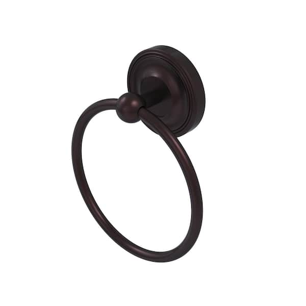 Allied Brass Regal Collection Wall Mounted Towel Ring in Antique Bronze