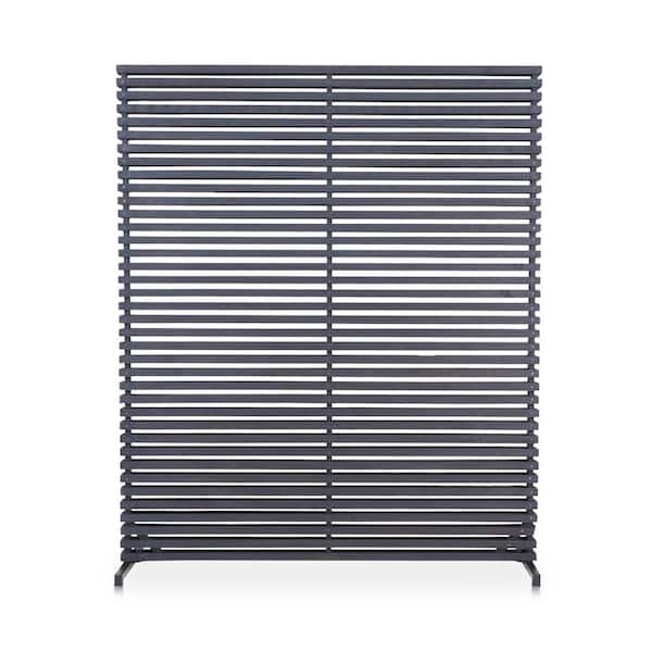 Gaze 72 in. Black 1-Panel Room Divider